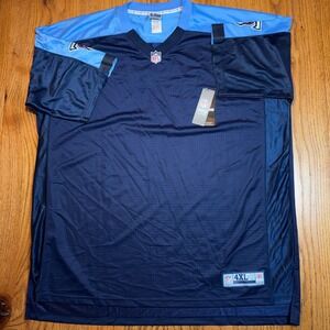 NFL Pro Line Tennessee Titans Jersey Blank Men's 4XLT Big & Tall Blue‎ NWT